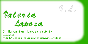 valeria laposa business card